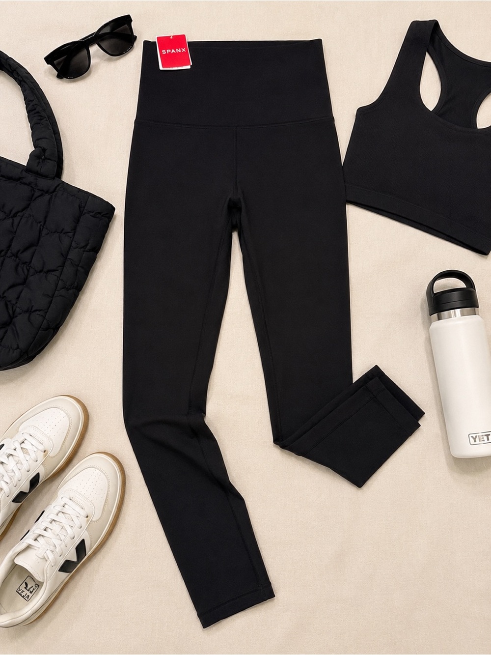 SPANX Black High-Rise Seamless Leggings